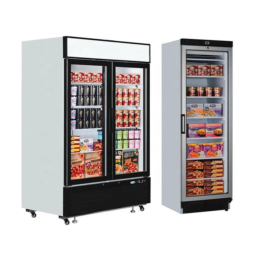 Plug in double glass door pepsi fridge 2 doors cola refrigerator with CE