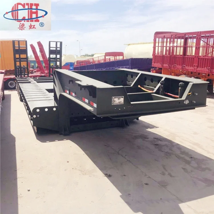 4 оси «гусиная шея» механическый обработывающий Lowboy полуприцеп с низким ложем измерения низкорамный прицеп