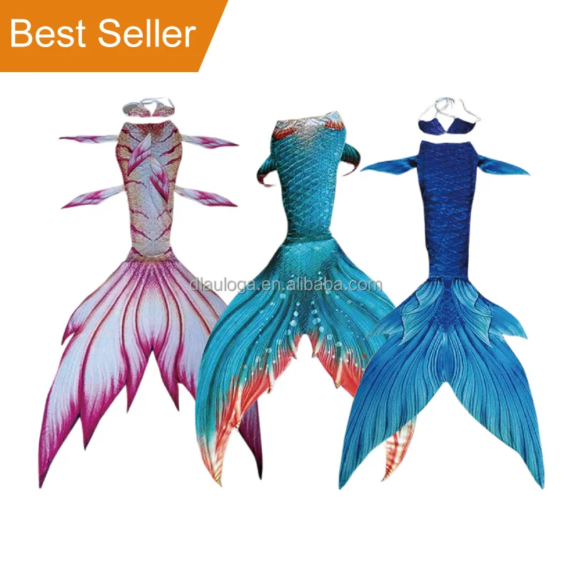 Новый дизайн купальный комплект для маленьких девочек зеленые платья с хвостом русалки по отличной цене