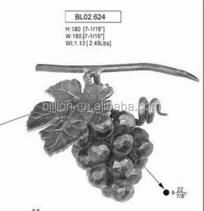 Ornamental Cast Steel Grape Design