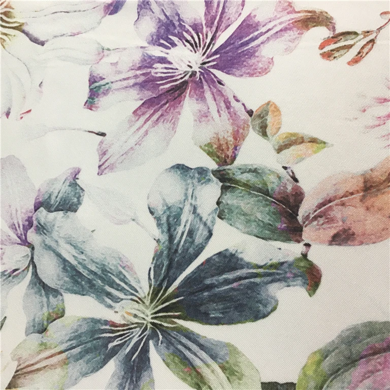 Custom digital print high quality 14mm silk fabric