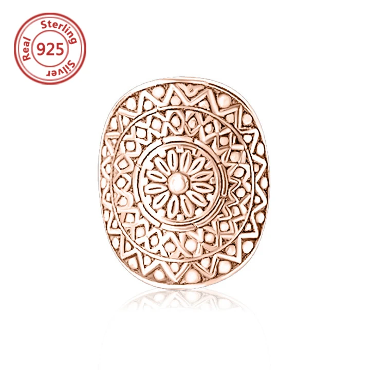 Gypsy Solid Engraved Mandala Ring Sterling Silver Boho Ring bohemia ring