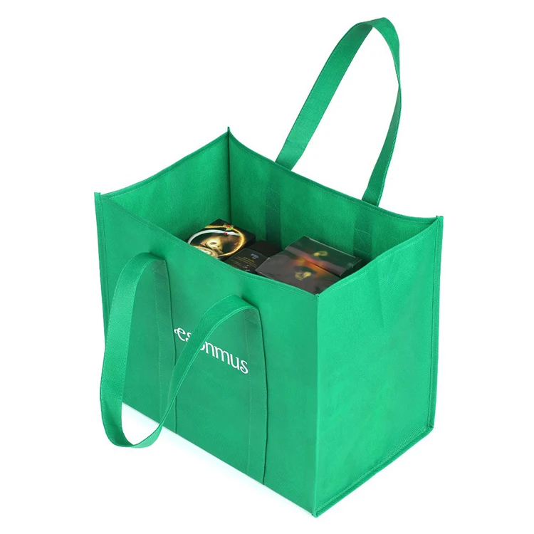 Custom print eco reusable supermarket grocery promotion shopping non woven carry tote cloth bag
