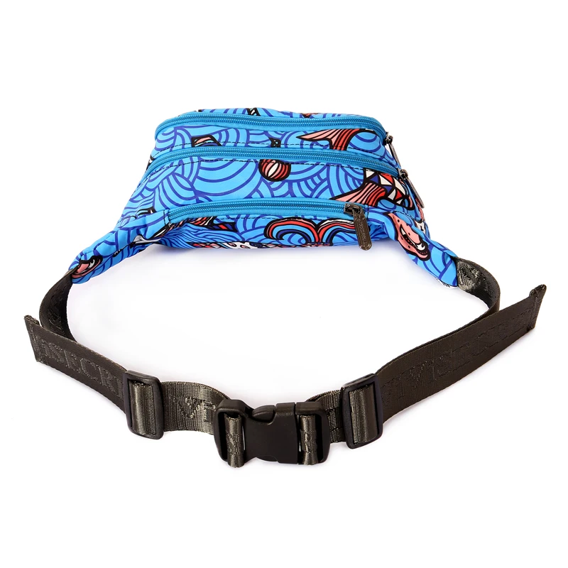 Custom logo different colors travel waist bag big waterproof sport side waist fanny pack for women