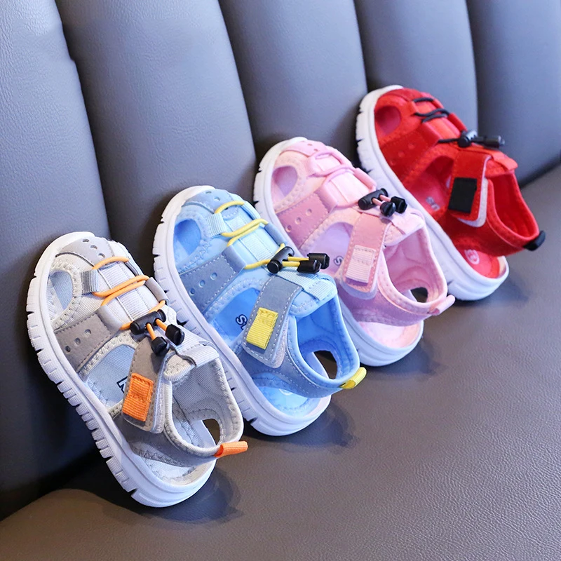 Летние модные новые детские повседневные пляжные детские сандалии