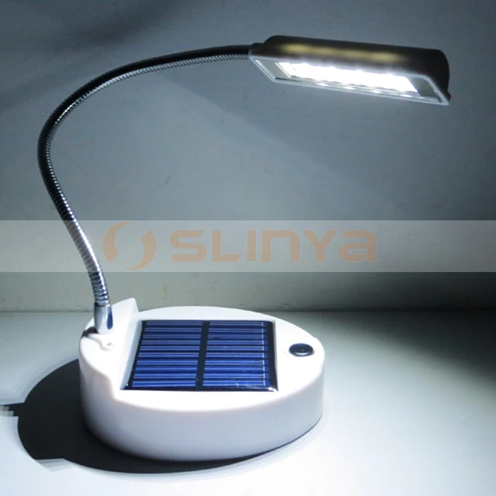 Solar Plastic Study Indoor Rechargeable Battery Operated LED Table Lamp