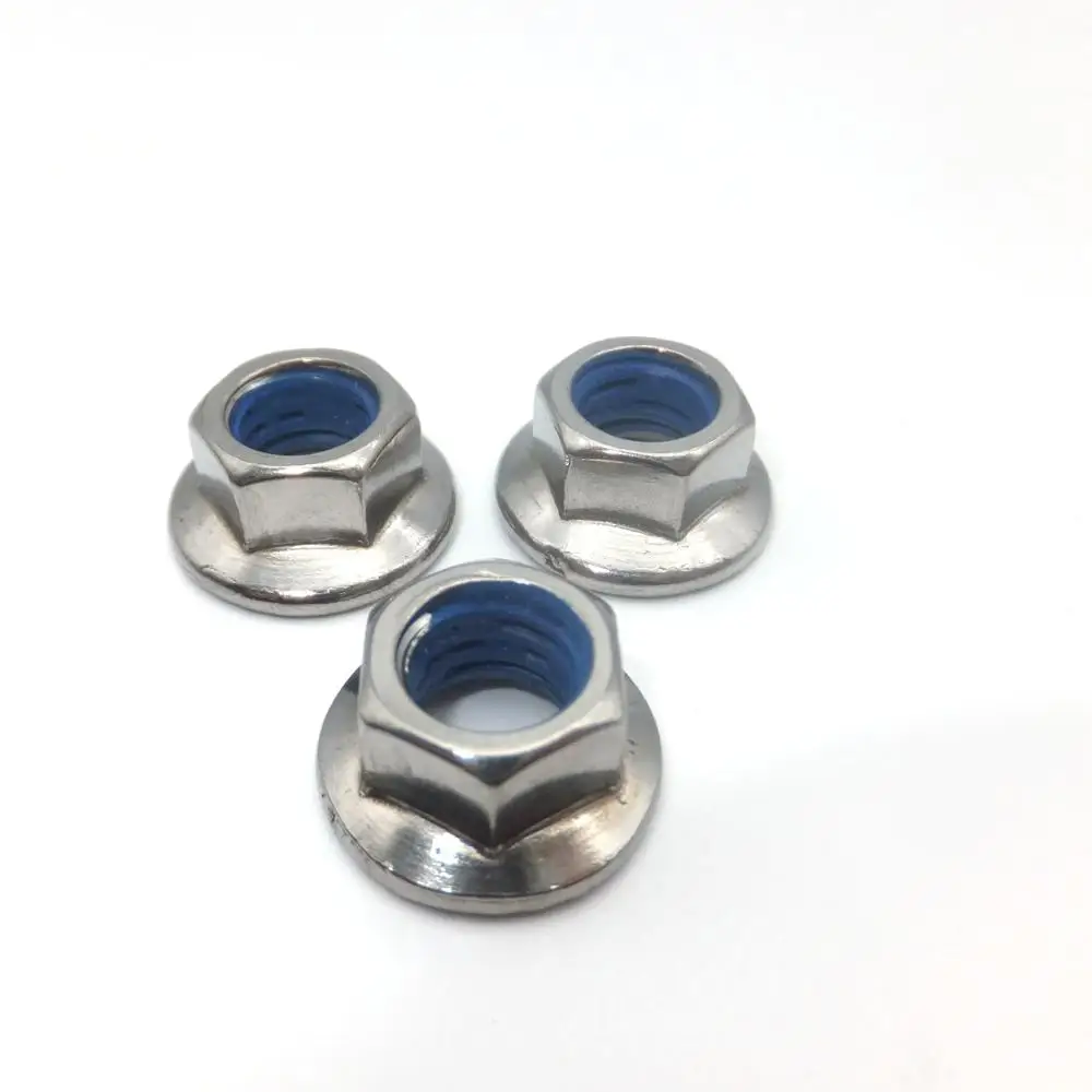 Wholesale 304 Stainless Steel galvanized Serrated Self Locking Hex Flange Nut