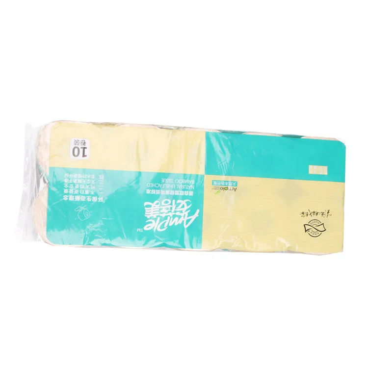 Pulp Bathroom Tissue Toilet Paper Roll Virgin Bamboo Tree-free 3 Ply Bath