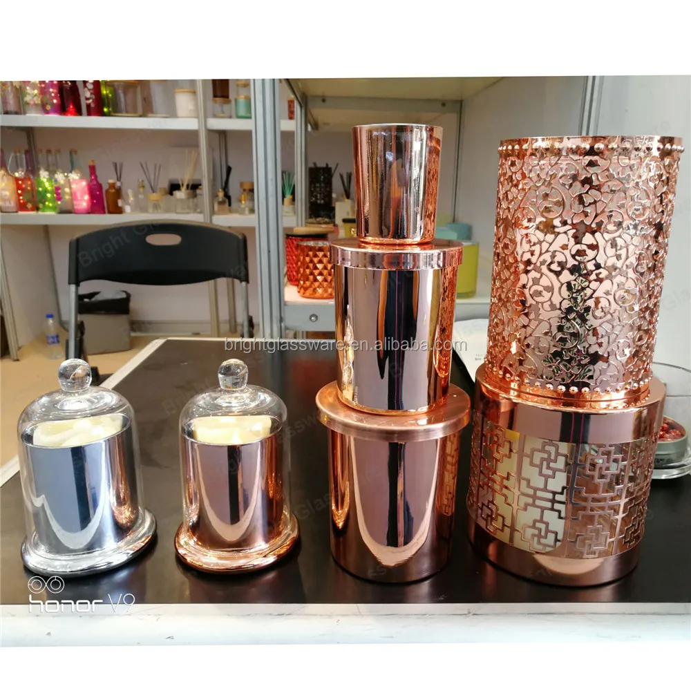 2020 Best sale scented glass jar candle with glass cover