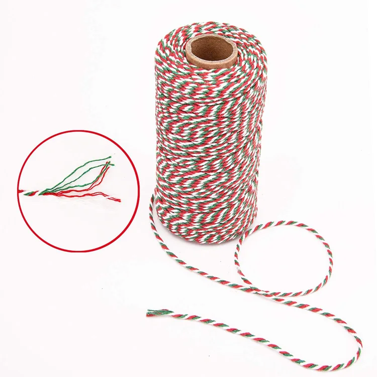 10s/15 67 m Fashion multicolor cotton twine for decorations