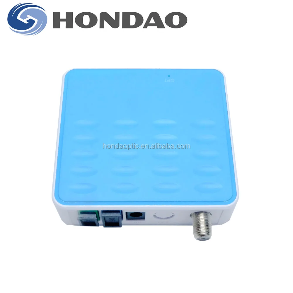 Hondao FTTH Mini CATV 1550nm wdm Filter 2 RF Outputs Micro Fiber Optic Node With AGC Function