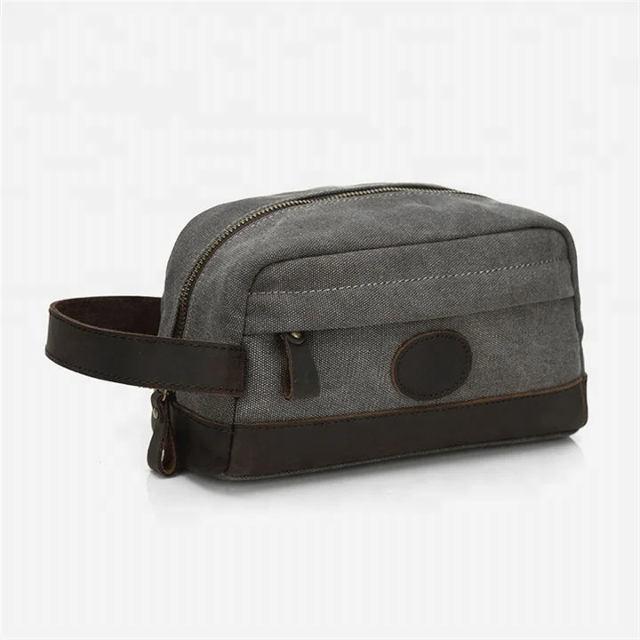 Top quality hot sale Custom Luxury Canvas Travel Cosmetic Bag for Makeup