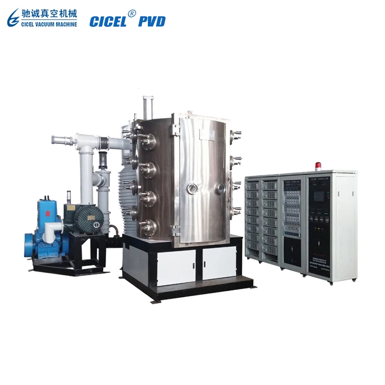 CICEL Titanium Nitride PVD Metallizing Vacuum Powder Coating Machine Equipment