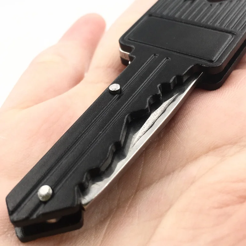 Stainless Steel Mini Key Shaped folding multifunctional tool key chain ,Survival Camping Tool