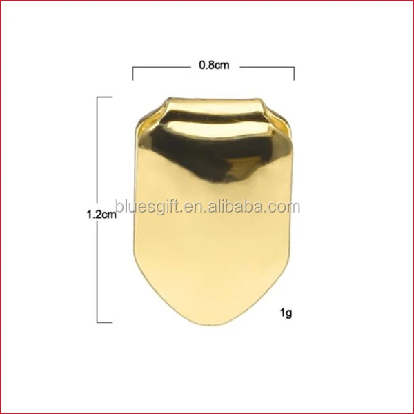 blues OEM order Fashion brass teeth grillz wholesale jewelry single teeth grillz with silver  gold rose gold black color