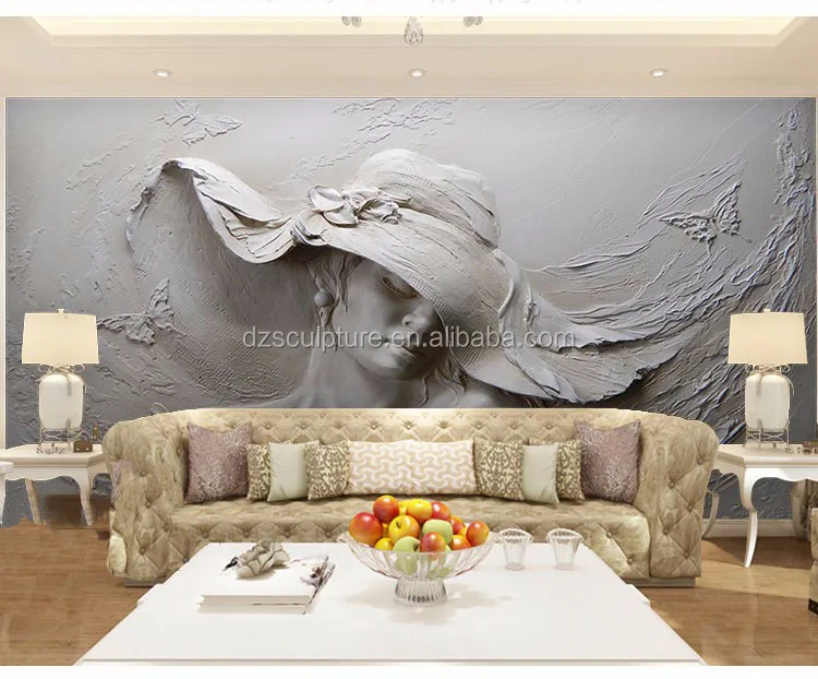 
modern art 3D fiberglass relief for decor 