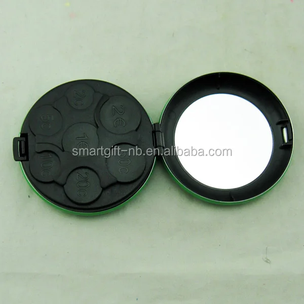 plastic pocket euro and us dollar coin sort holder container  plastic customized logo