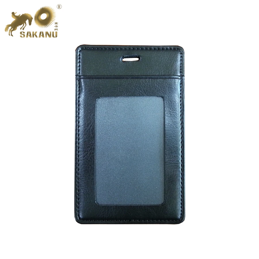 PU PVC leather ID card holder