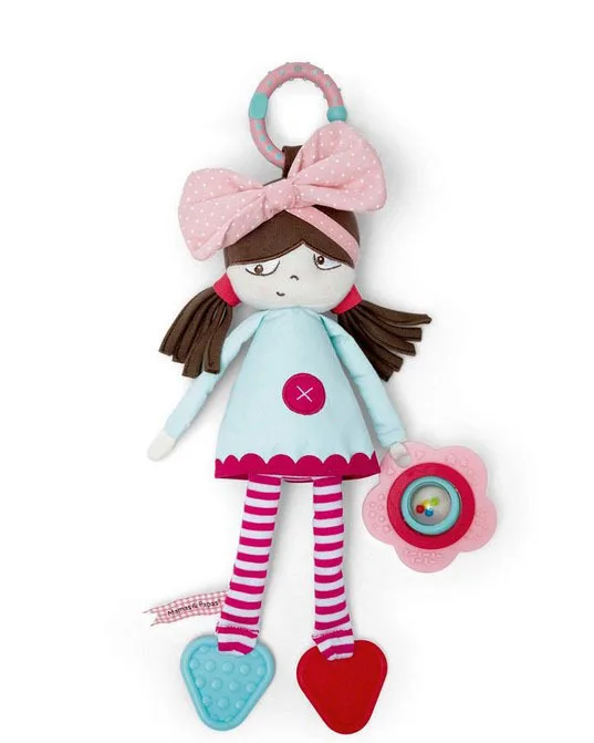 High Quality Girls Soft Cute Appease Baby Toys Hanging Toy Teethers car bed hanging Doll