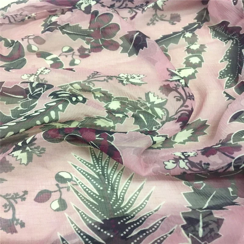 Silk Crepe Georgette Fabric Printed Silk Georgette Fabric Natural Silk Fabric
