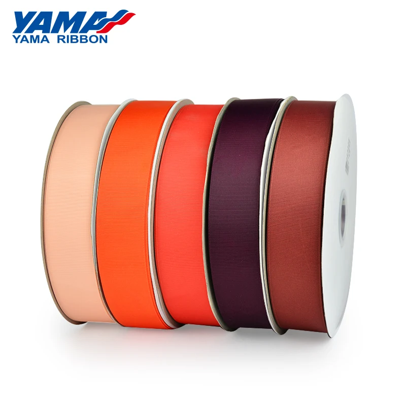 Yama Ribbon China Wholesales 3-38mm Solid Colors Polyester 100 Yards Grosgrain Ribbon Roll