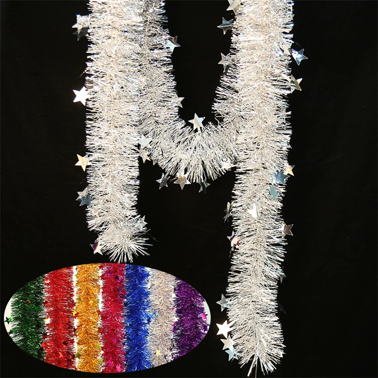 Metallic Twist Garland colorful room decor tinsel garland foil tinsel party accessories holiday accessory hanging decorative