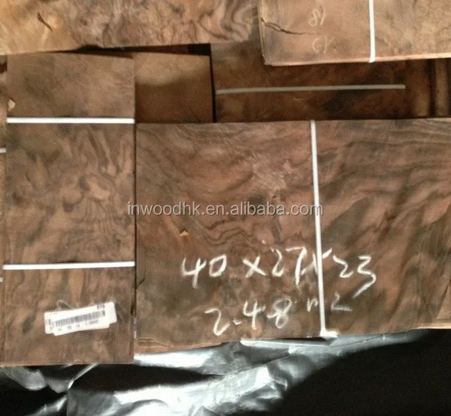 B Grade American Walnut Burl Face Veneer for Decoration