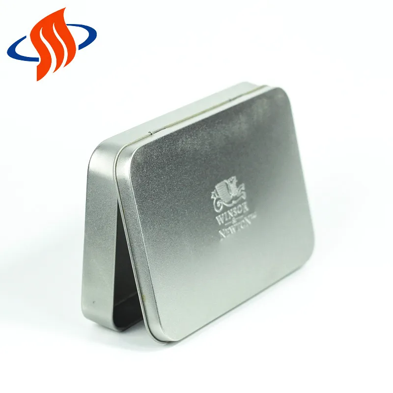Buy Wholesale Metal Silver Custom Cigar Tin Case Embossed Tin for Tobacco Cases