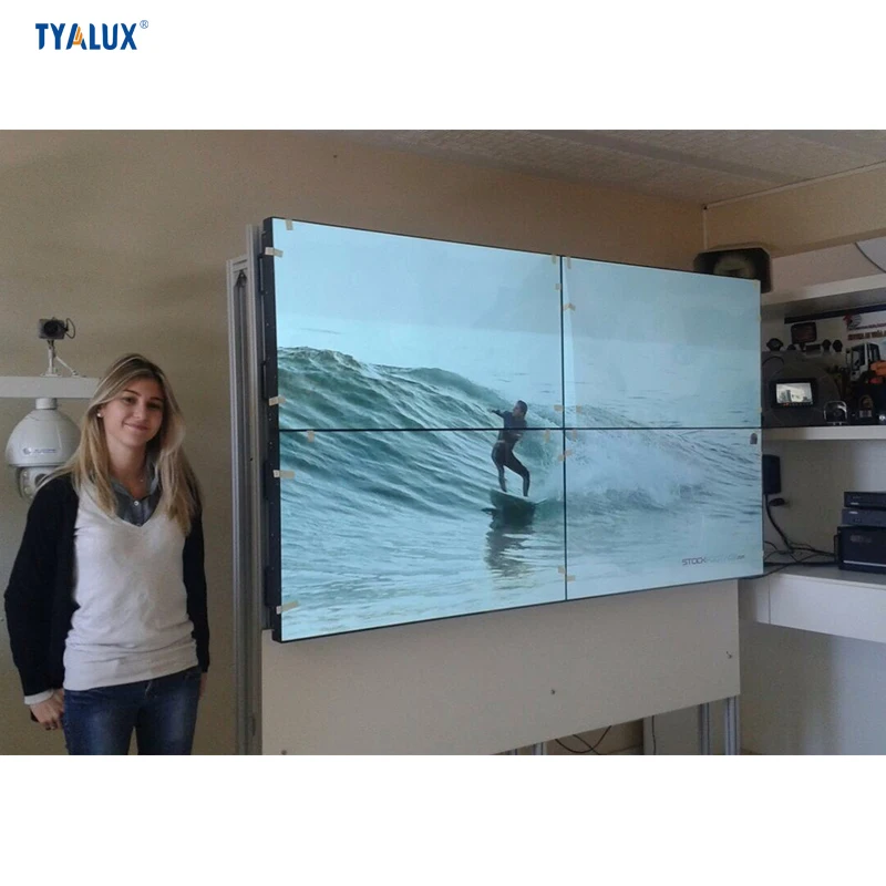 FHD 55 Inch 1.7mm Bezel Advertising DID LCD Video Wall Display For Sale