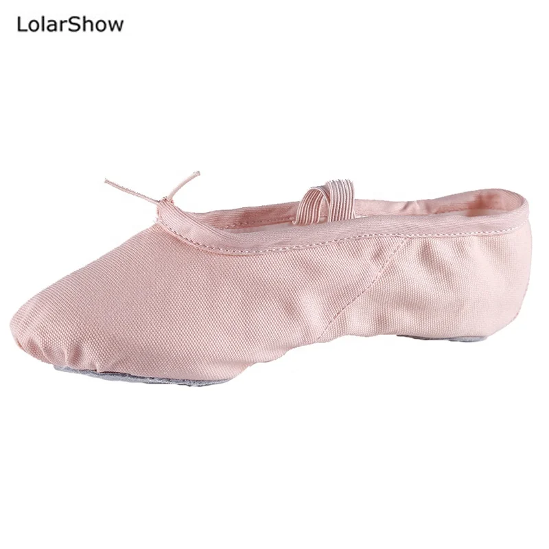 Детские танцевальные туфли Boutique с мягкой подошвой для балетных тренировок мягкие парусиновые туфли-пуанты
