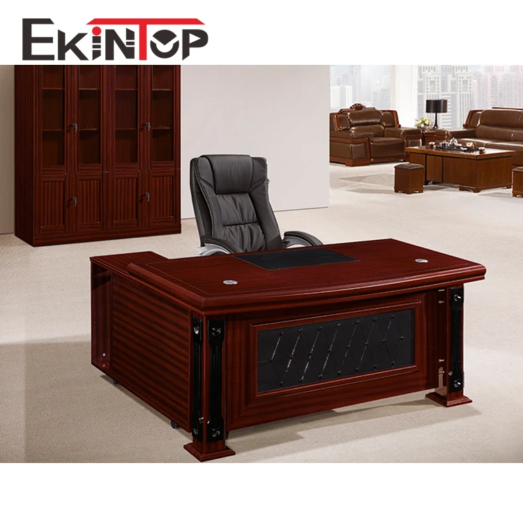 MDF office furniture 1.6m boss ceo office desk table with locking drawers