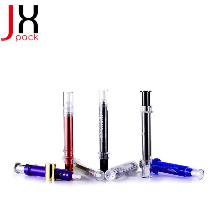 10 15 20 ml beauty dark airless serum cosmetic pump syringe small skincare lotion eye cream plastic syringe bottles