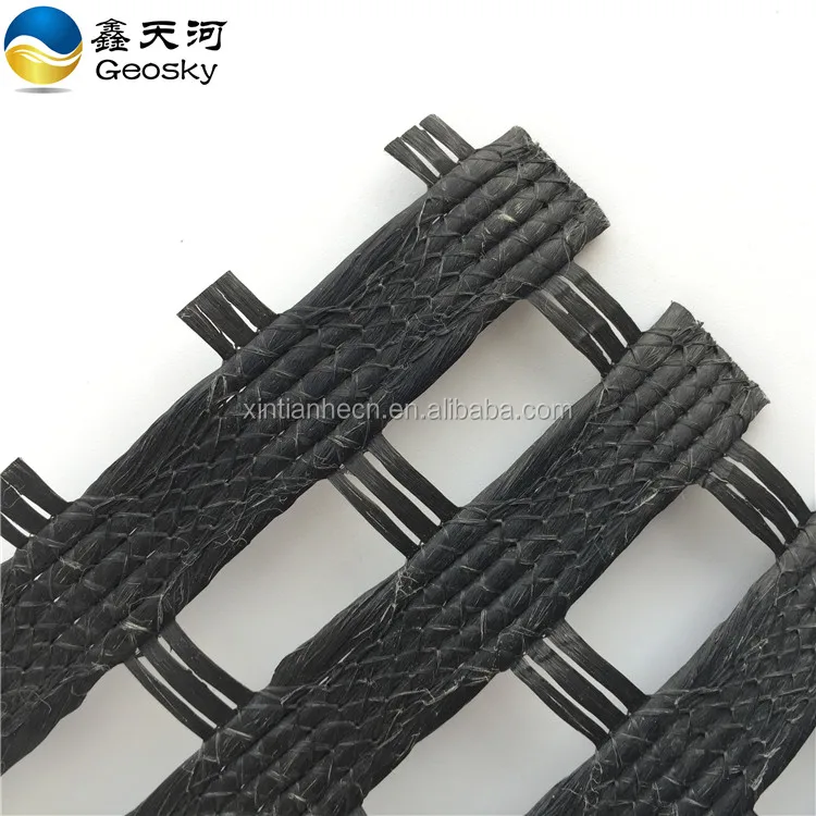 road construction pvc coated polyester geogrid