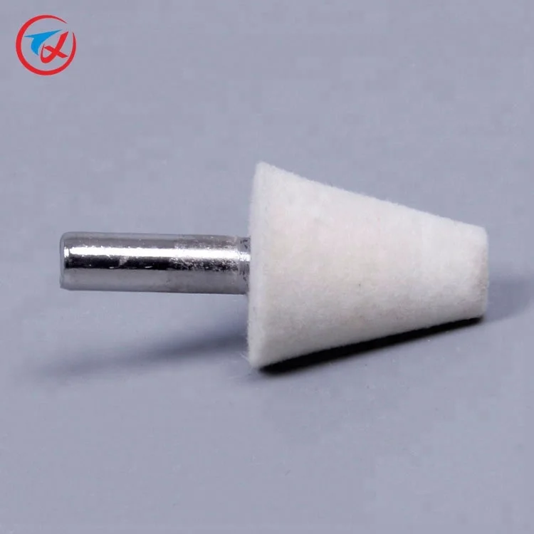 Polishing grinding head 100% wool felt mounted point