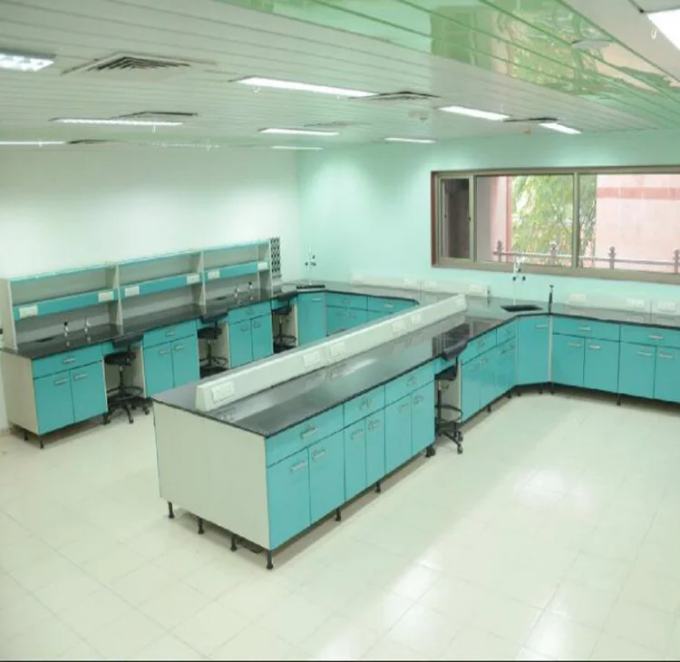CE. H-frame Structure Workbench Lab Bench With Reagent Shelf In Laboratory Furniture