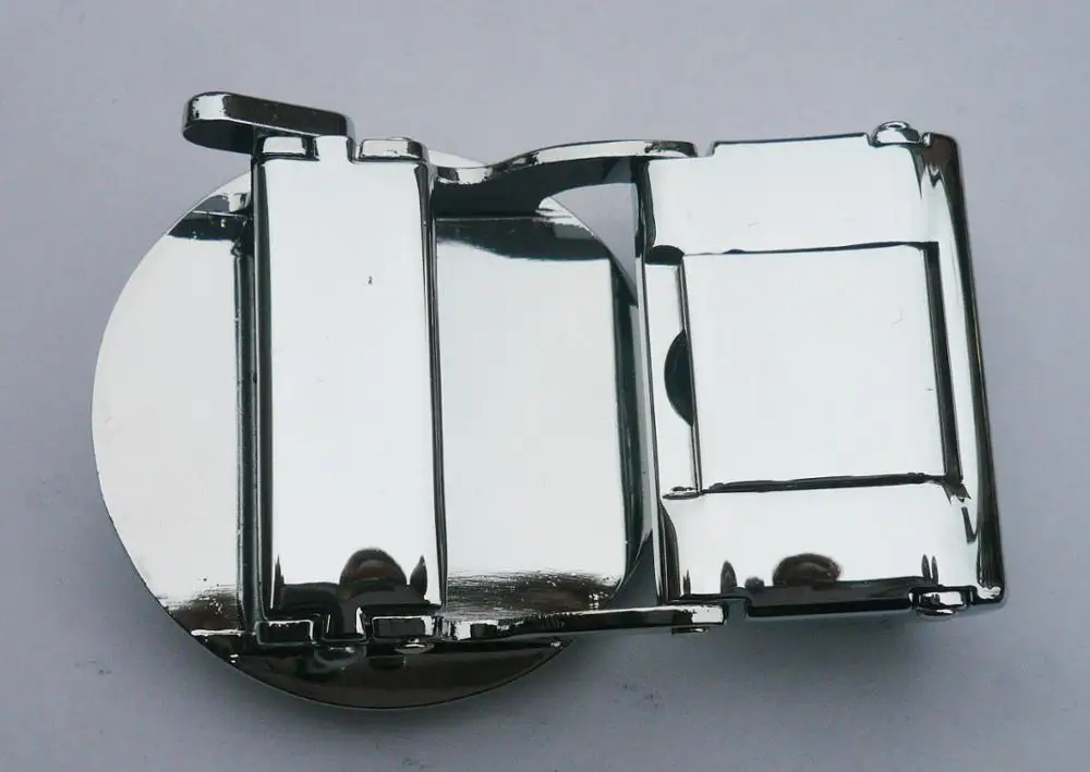 wholesale 35mm top quality zinc alloy lion head logo round shape automatic belt buckles