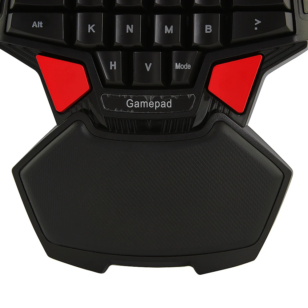 Delux T9 Professional Gaming Keyboard LED Backlight Double Space CF CS one hand USB Wired Mini Portable Game Key Board