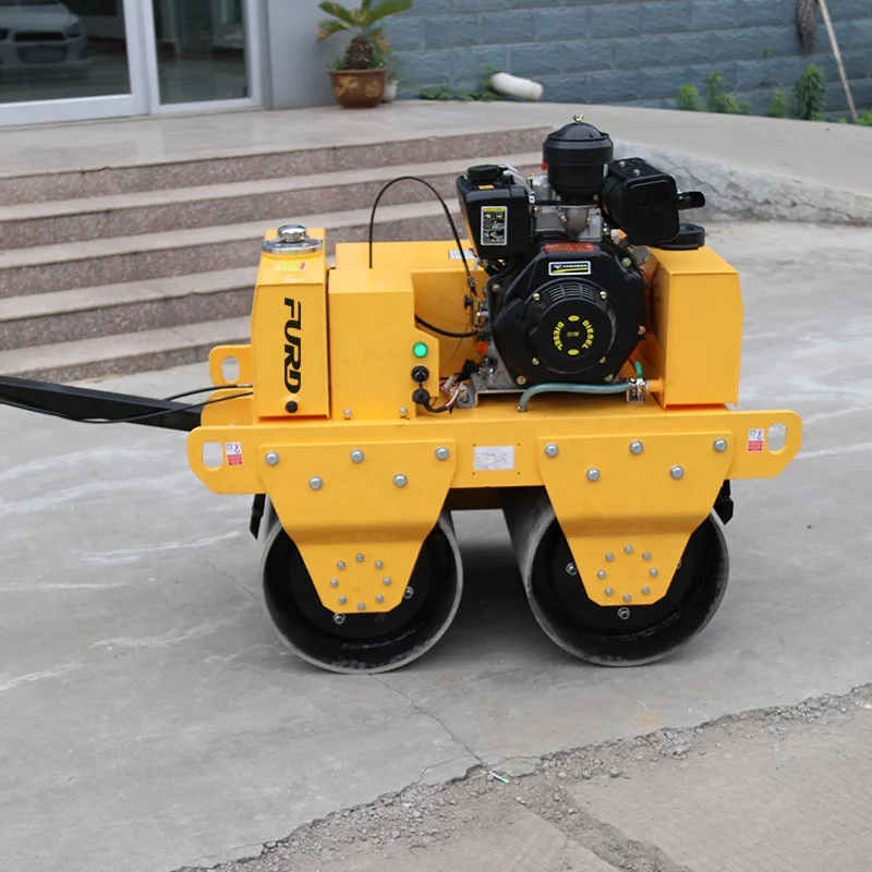 
Walk behind Smooth Double Drum Compactor Vibratory Roller FYL-S600C 