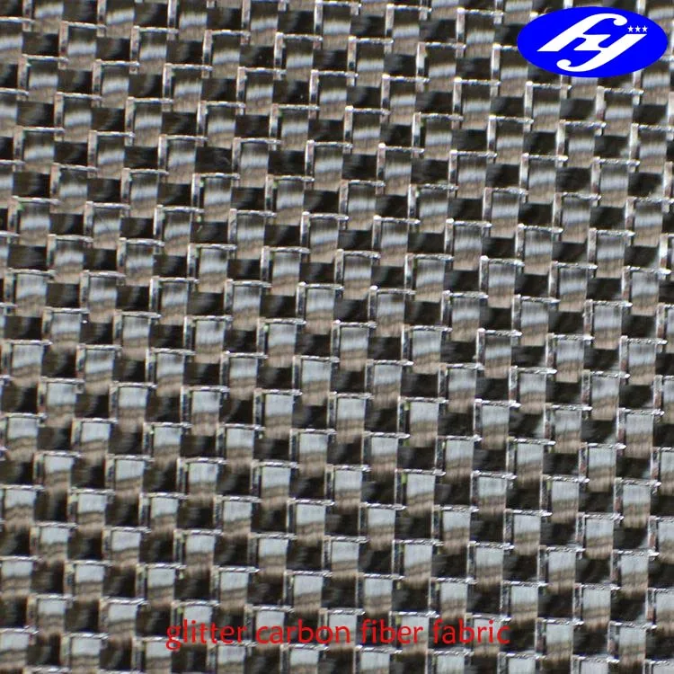 
200g/m2 3K plain glitter carbon fiber fabric 