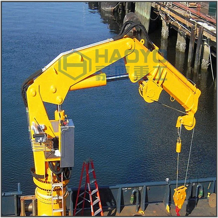 
Pedestal Deck Knuckle Boom Marine Crane 