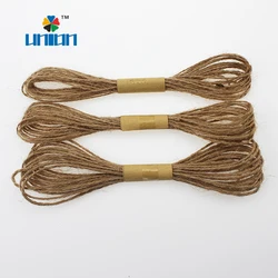 1.5mm natural Jute twine hang tag hemp rope 5meters 10meters packing for retails