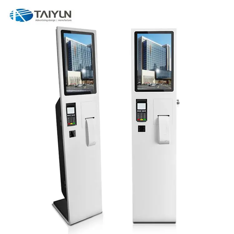 Ultra-thin self service ticket vending terminal payment kiosk card reader for station