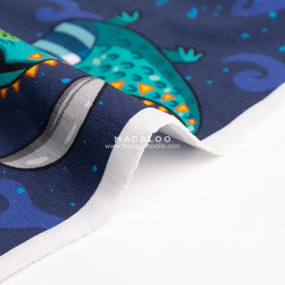 MOQ 1 yard 95% cotton 5% spandex digital printed fabric