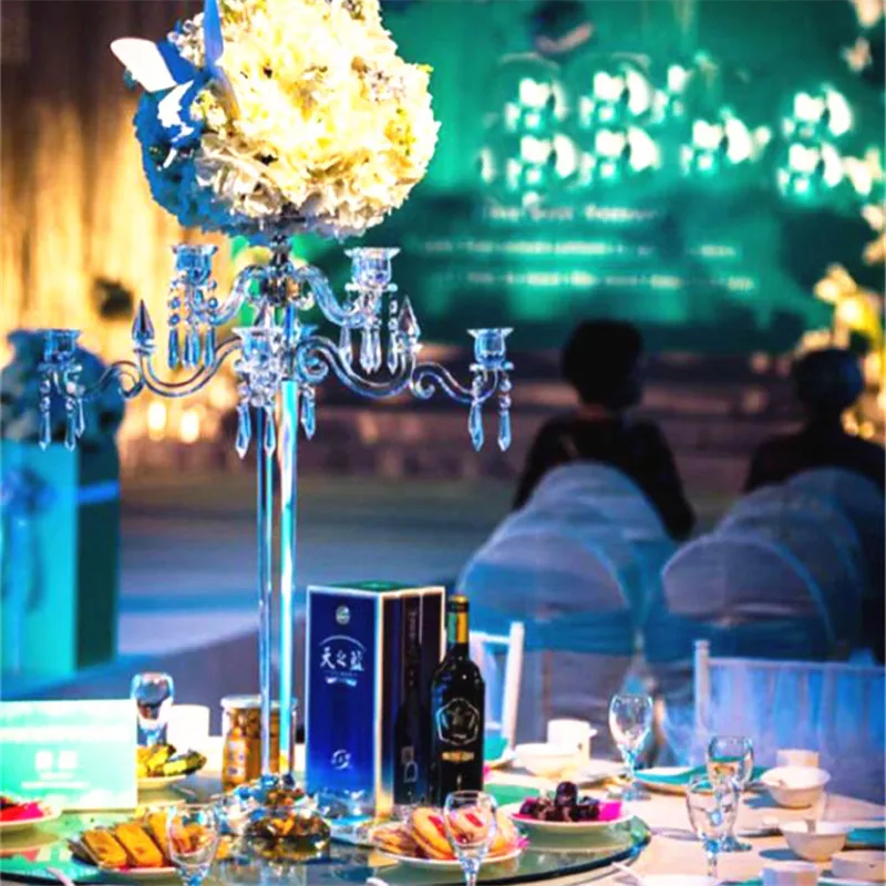 9arms crystal wedding table center pieces crystal candelabra