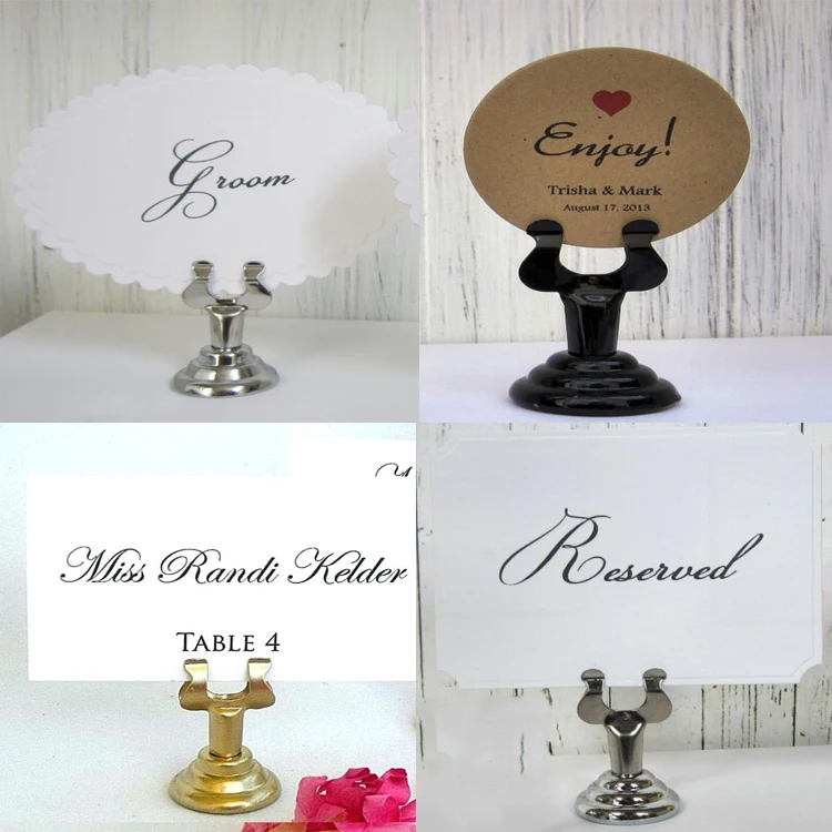 Stainless Steel Metal Tabletop Stand Menu Holder For Restaurant Wedding and Bar