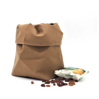 
Wholesale Eco-friendly Washable Kraft Paper Bags Container For Storage , Snack ,Planting, Toy Box China Factory 