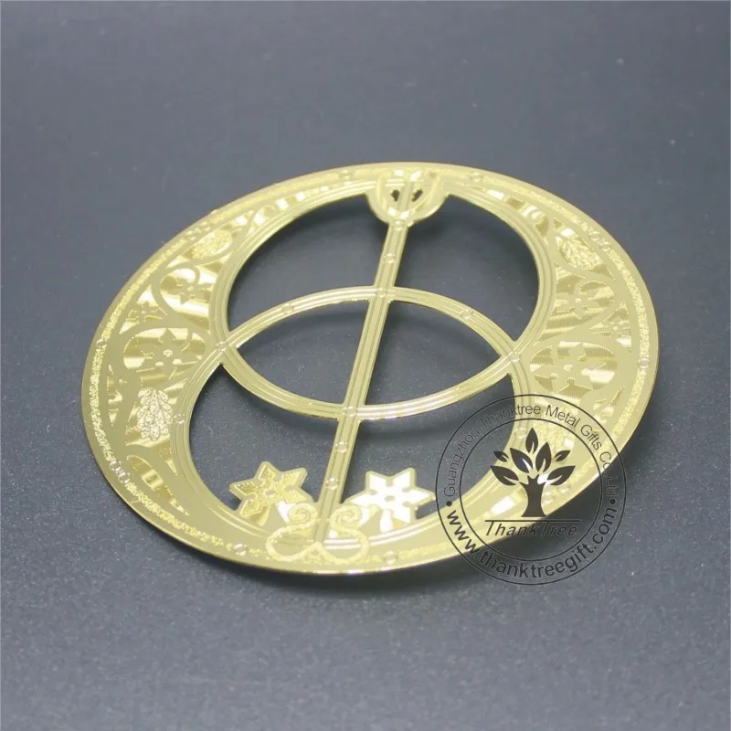 Religious style and India Regional gold plated Metatron Cube metal energy card