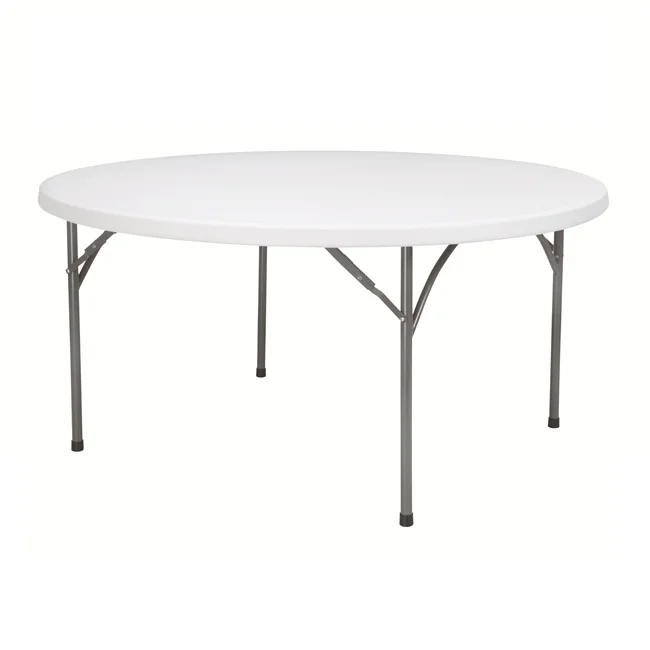 Folding Table Round Table 10 Seater Event 5ft Round Plastic Outdoor Table Modern 200kgs Dia 28 1 Mm