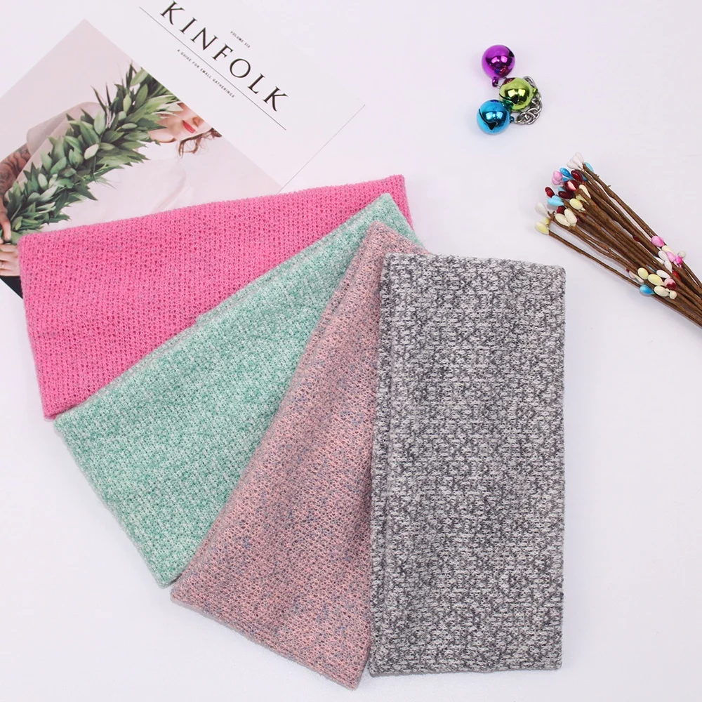 New Europe And America Wool Knit Wide Warm Breathable Sports Headband Women Crochet Knitting Wash Face Apply Mask Hair Band