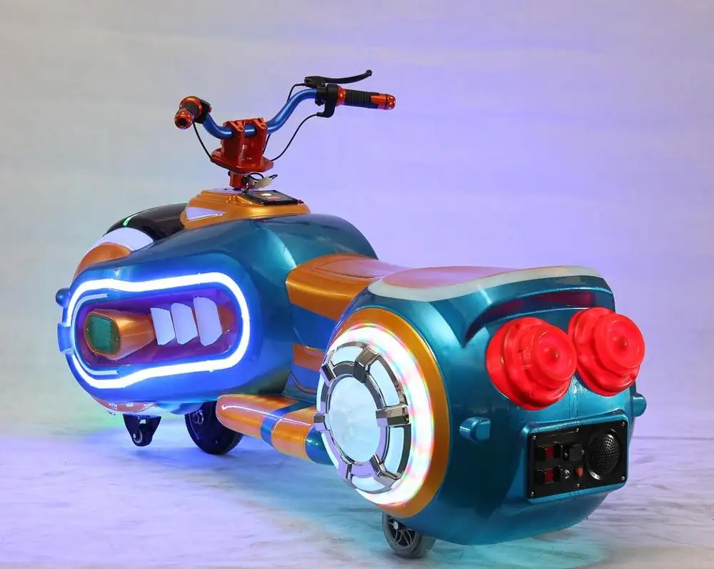 Синий Электронный Детский автоцикл с привлекательными огнями и прекрасными песнями